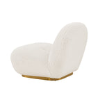 Edina Boucle Lounge Chair in White