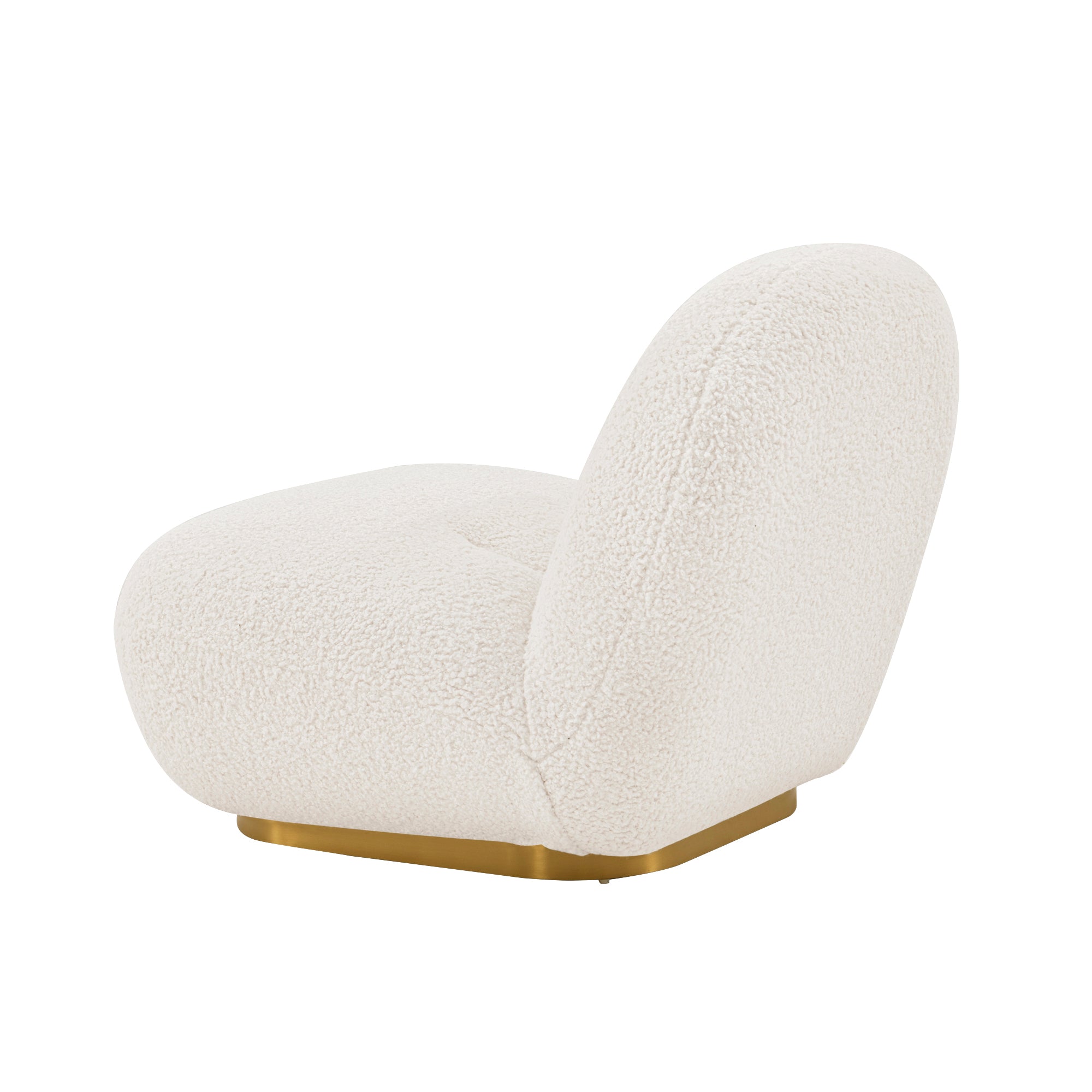 Edina Boucle Lounge Chair in White