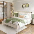 Solid Wood Queen Bed with Heavy Duty Support.