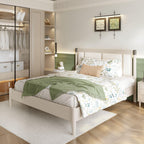 Solid Wood Queen Bed with Heavy Duty Support.