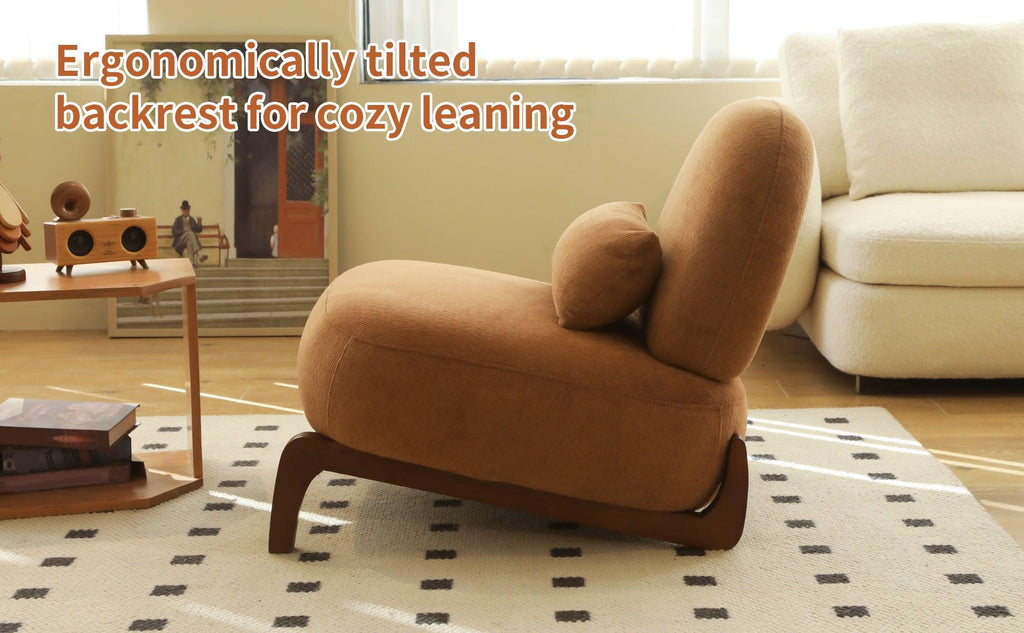 Accent Chair with Solid Wood Legs for Cozy Spaces.