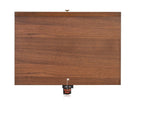 Mid Century Modern Nightstand with USB Port and Gold Legs.