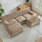 Modular Velvet Chesterfield Sofa for Living Rooms.