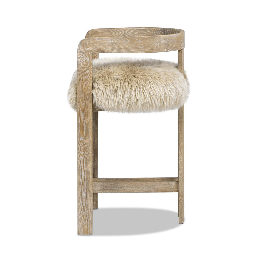 Millwick 26.5' Genuine Fur Counter Stool.