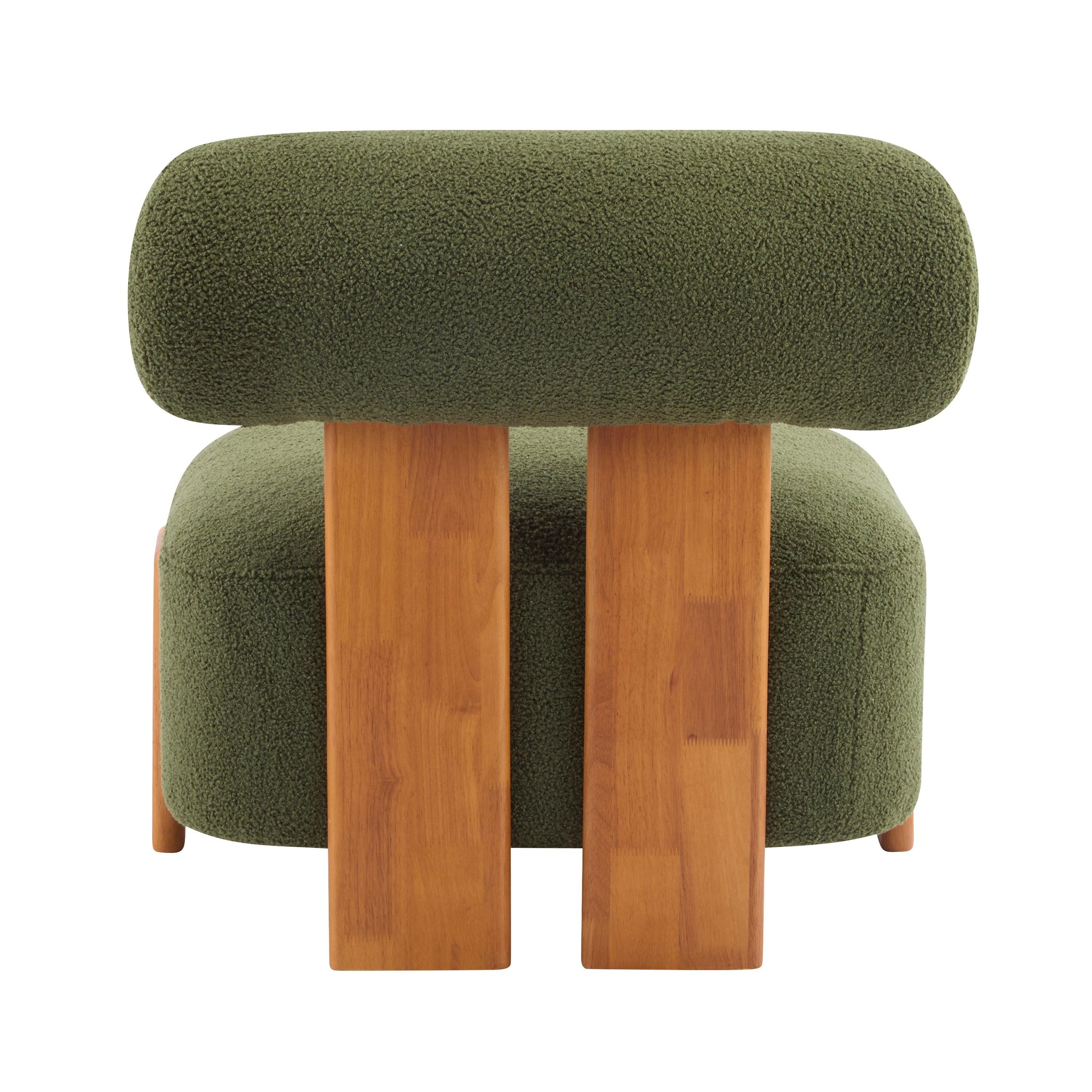 Modern Boucle Lounge Chair for Living Room and Office.