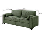 Modern Loveseat Sofa for Small Space - Removable Cover & Spring Cushions.