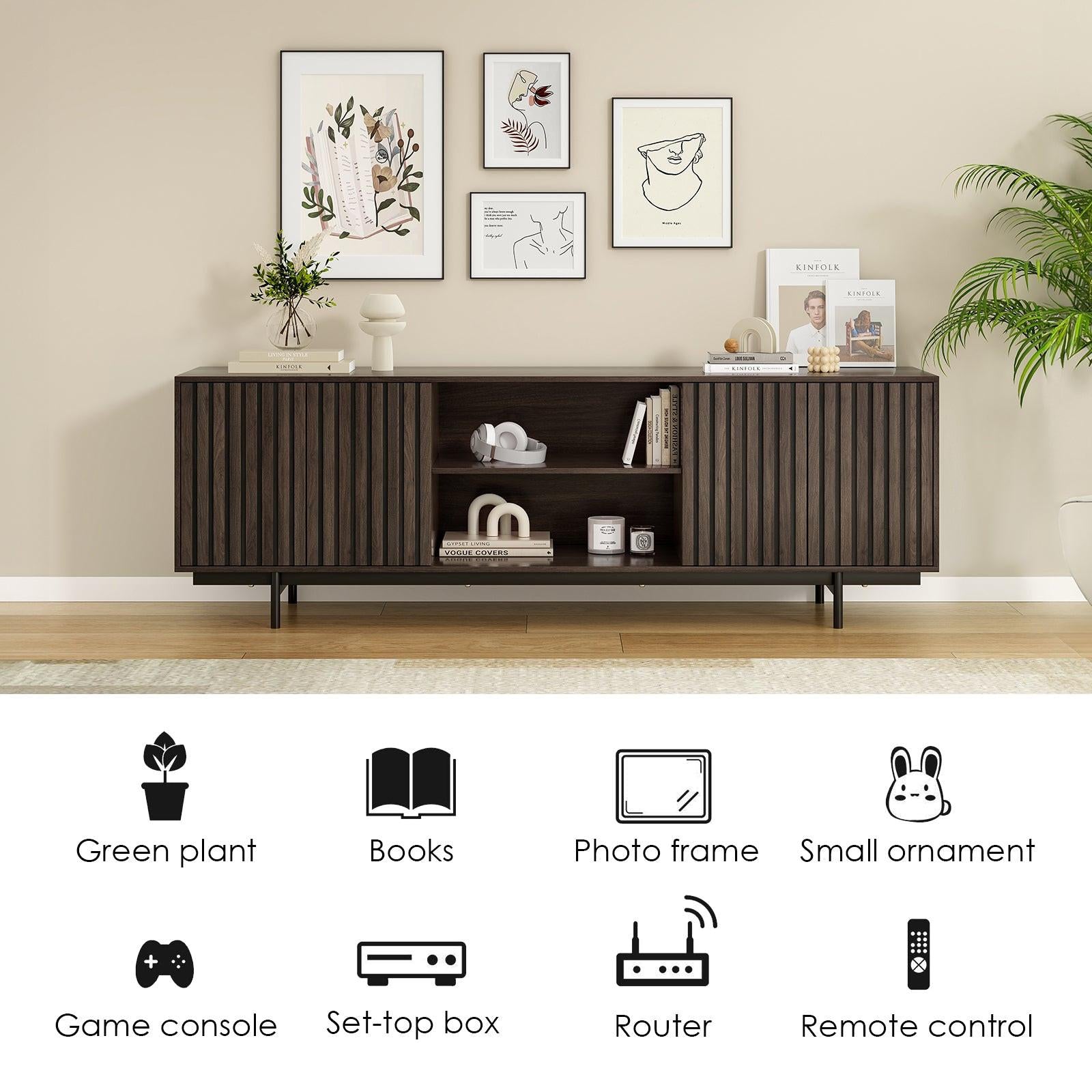 Mid Century Modern TV Stand for TVs Up to 75 inches.