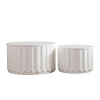 Round Storage Table Set for Elegant Living Rooms.