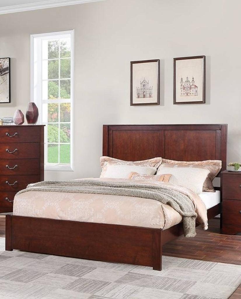 California King Size Bed with Two Panel Headboard.
