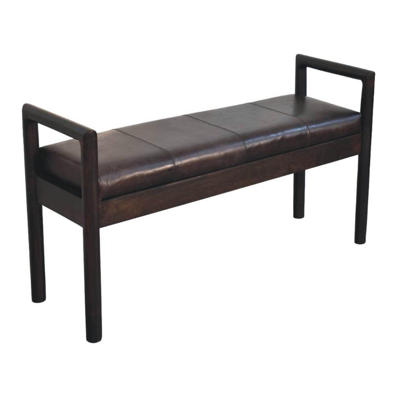 Solid Wood Gridline Bench for Modern Spaces.