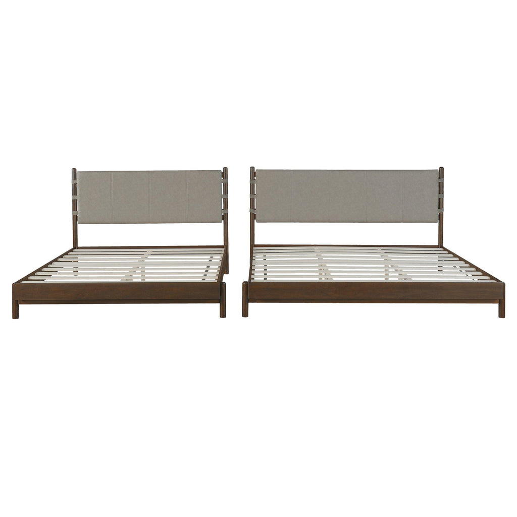 Queen Rubber Wood Bed Frame with Headboard.