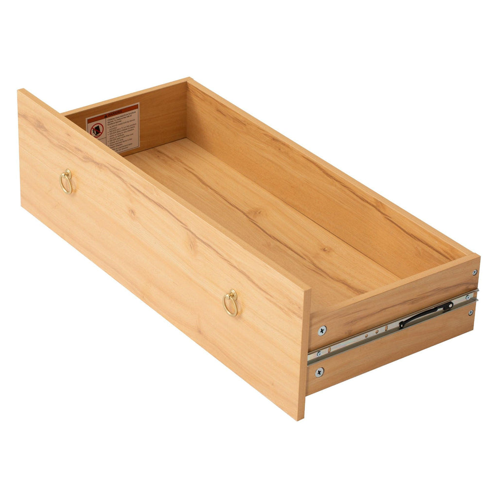 Removable drawer from the arched kitchen pantry cabinet, designed for convenient kitchen storage and easy access to contents.