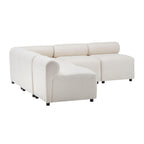 Evelyn 83 in.5-Piece V Shaped Modular Free Combination Sectional Chenille Sofa Couch for Living Rooms.