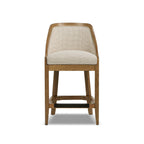 Cane Upholstered Oak Counter Stool - Charleston 27'.