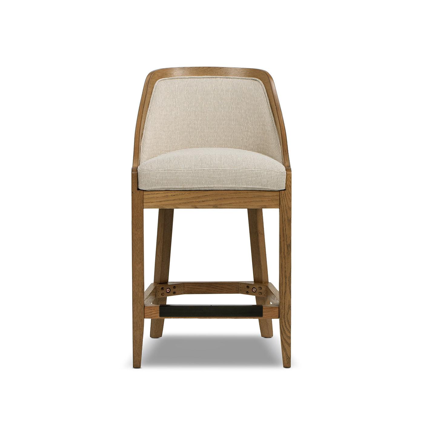 Cane Upholstered Oak Counter Stool - Charleston 27'.