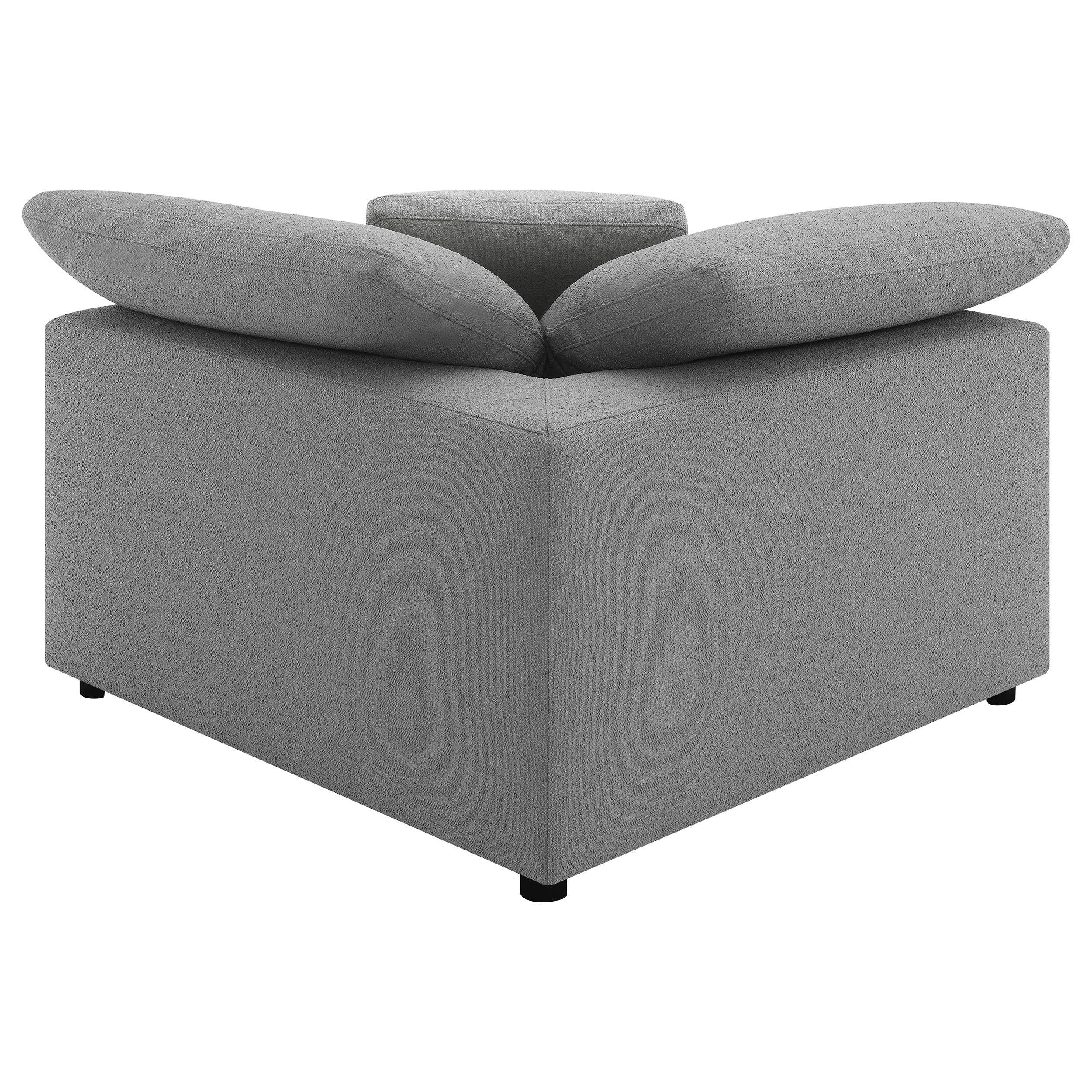 Segoura Grey Upholstered Sectional Sofa - 5-Piece Design.