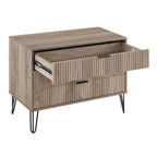 Dumbo 35' Fluted Dresser in Rustic Gray (3-Drawer).