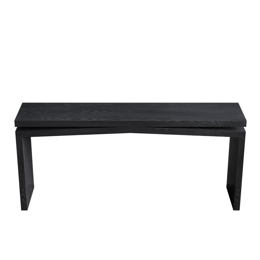 65-Inch Rustic Solid Wood Console Table for Entryways.