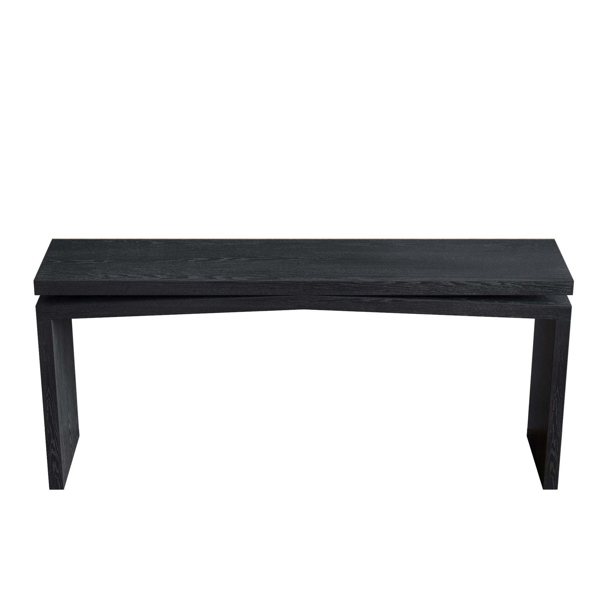 65-Inch Rustic Solid Wood Console Table for Entryways.