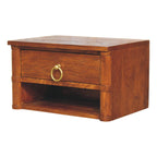 Artisan Furniture Solid Wood Wall Nightstand.