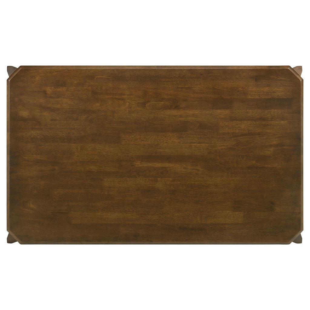 Warren Dark Brown Rectangular Dining Table - Seats 6.