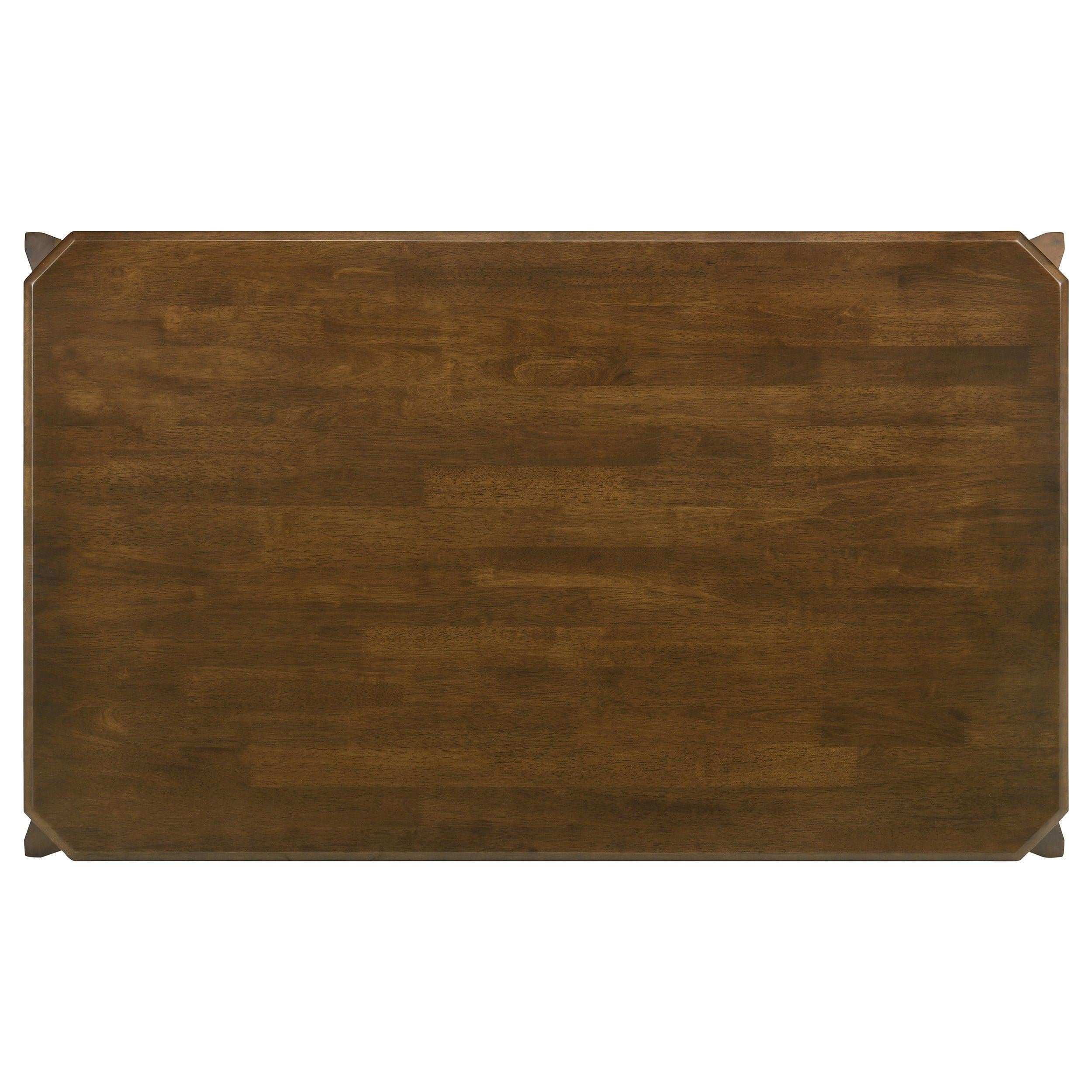 Warren Dark Brown Rectangular Dining Table - Seats 6.