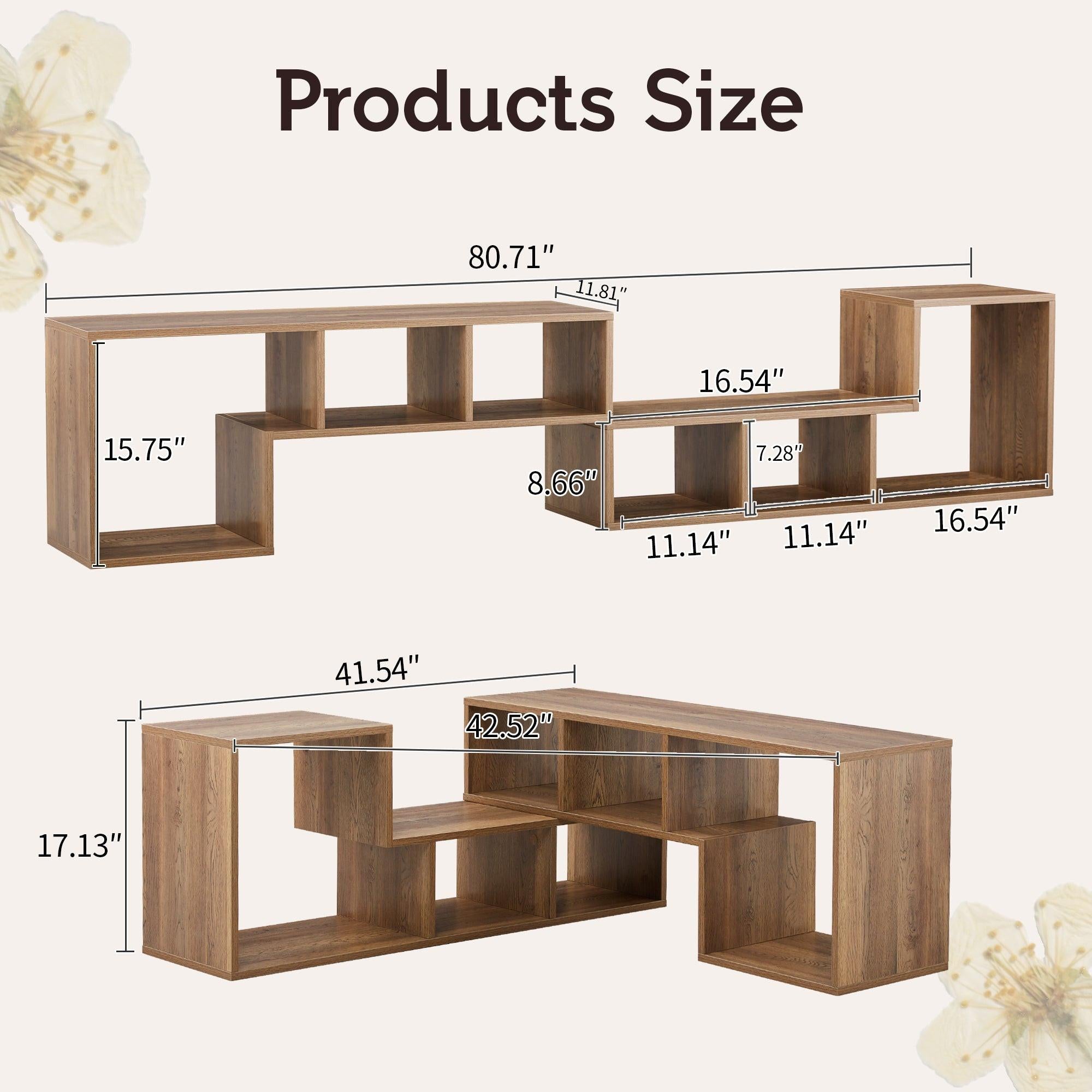 2 Pieces Cube TV Stand for Versatile Living Room Setup.