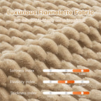 Luxurious flannelette fabric texture chart for modular U-shaped sofa, highlighting softness, elasticity, and thickness ratings.