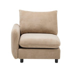 99 in. 4-Piece Modular Velvet Sectional Sofa with Ottoman.