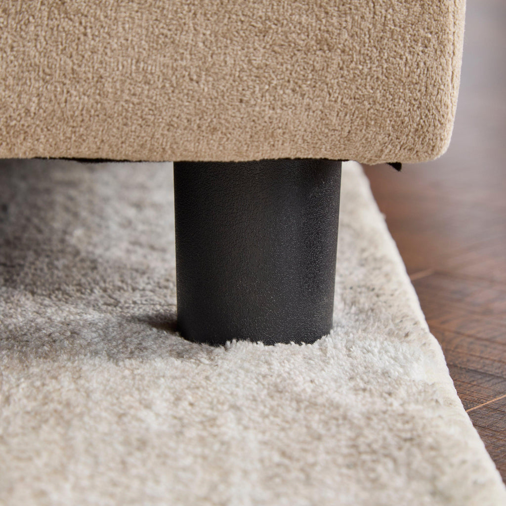 99 in. 4-Piece Modular Velvet Sectional Sofa with Ottoman.