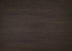 Dark Brown Cocktail Table with Gold Tip Legs.