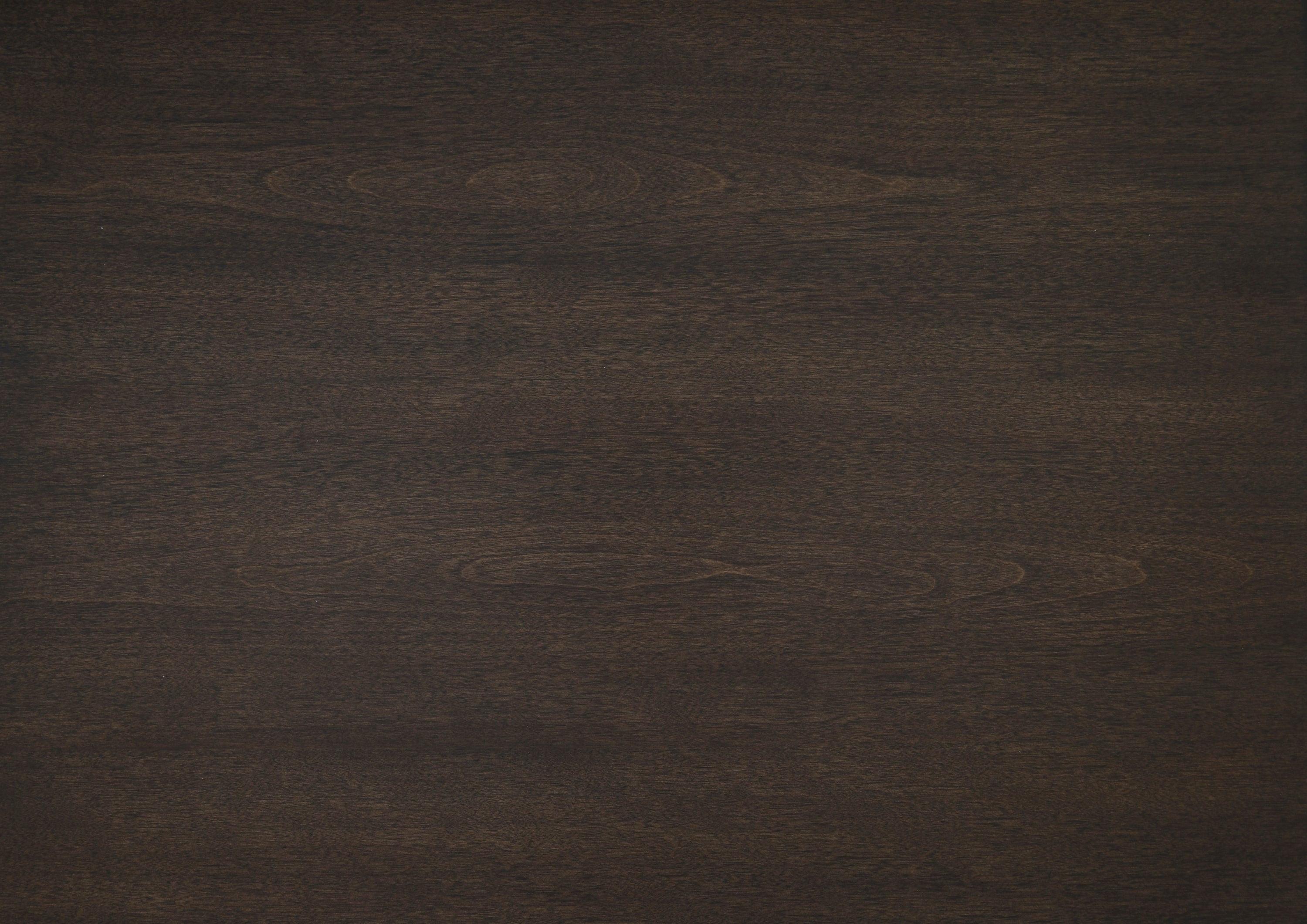 Dark Brown Cocktail Table with Gold Tip Legs.