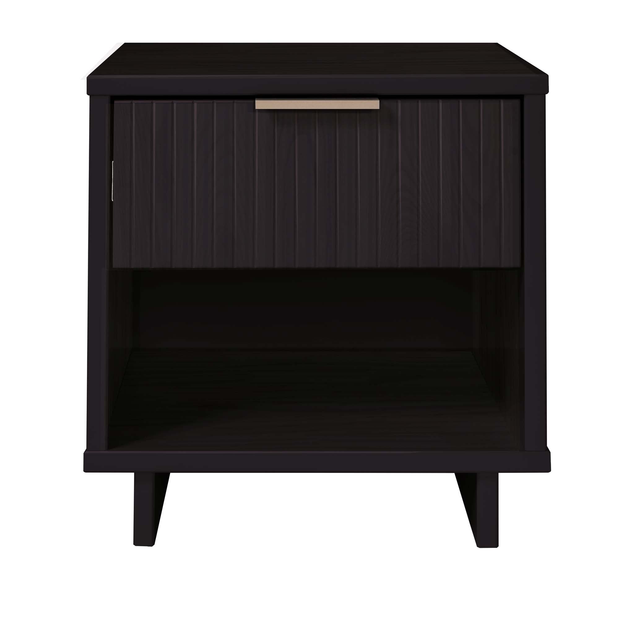 Granville 18' Nightstand in Black (1-Drawer)