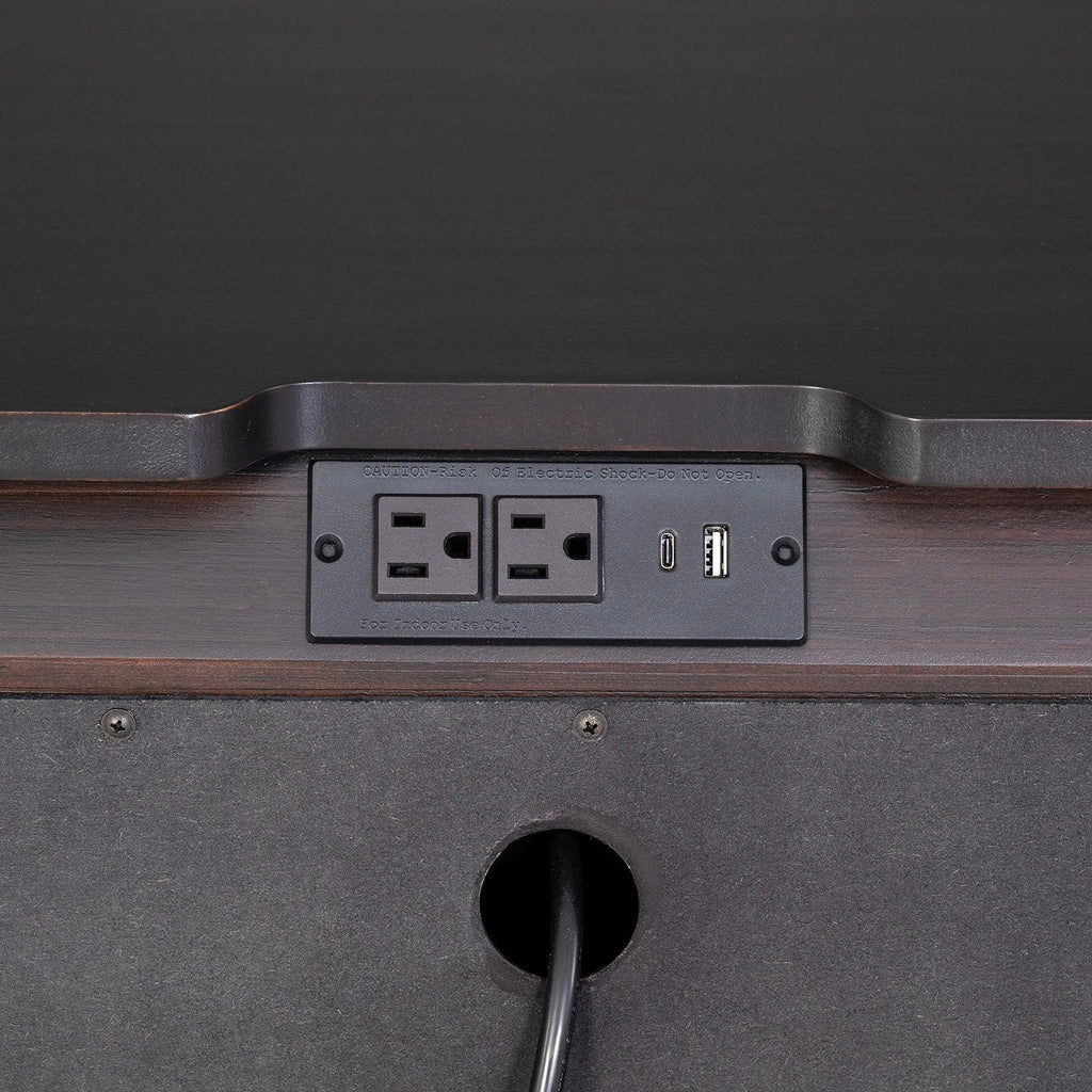 Mid-Century Modern Nightstand with USB Charging Port.