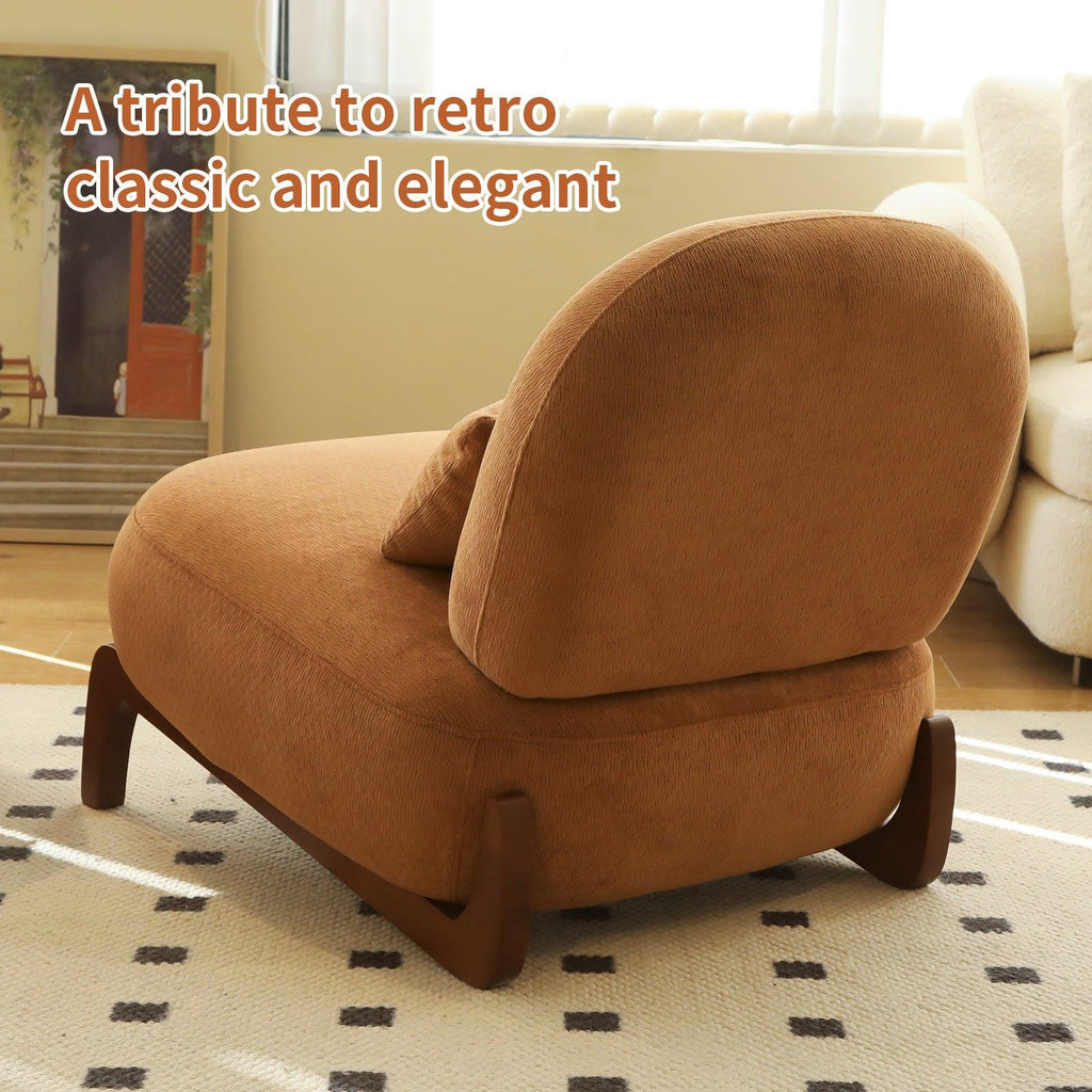 Accent Chair with Solid Wood Legs for Cozy Spaces.