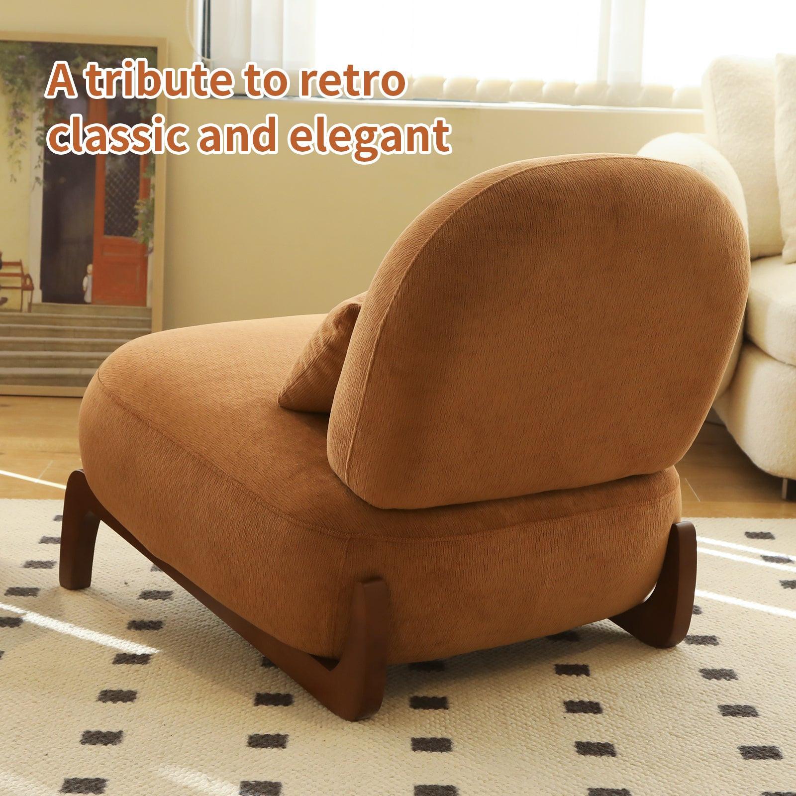 Accent Chair with Solid Wood Legs for Cozy Spaces.