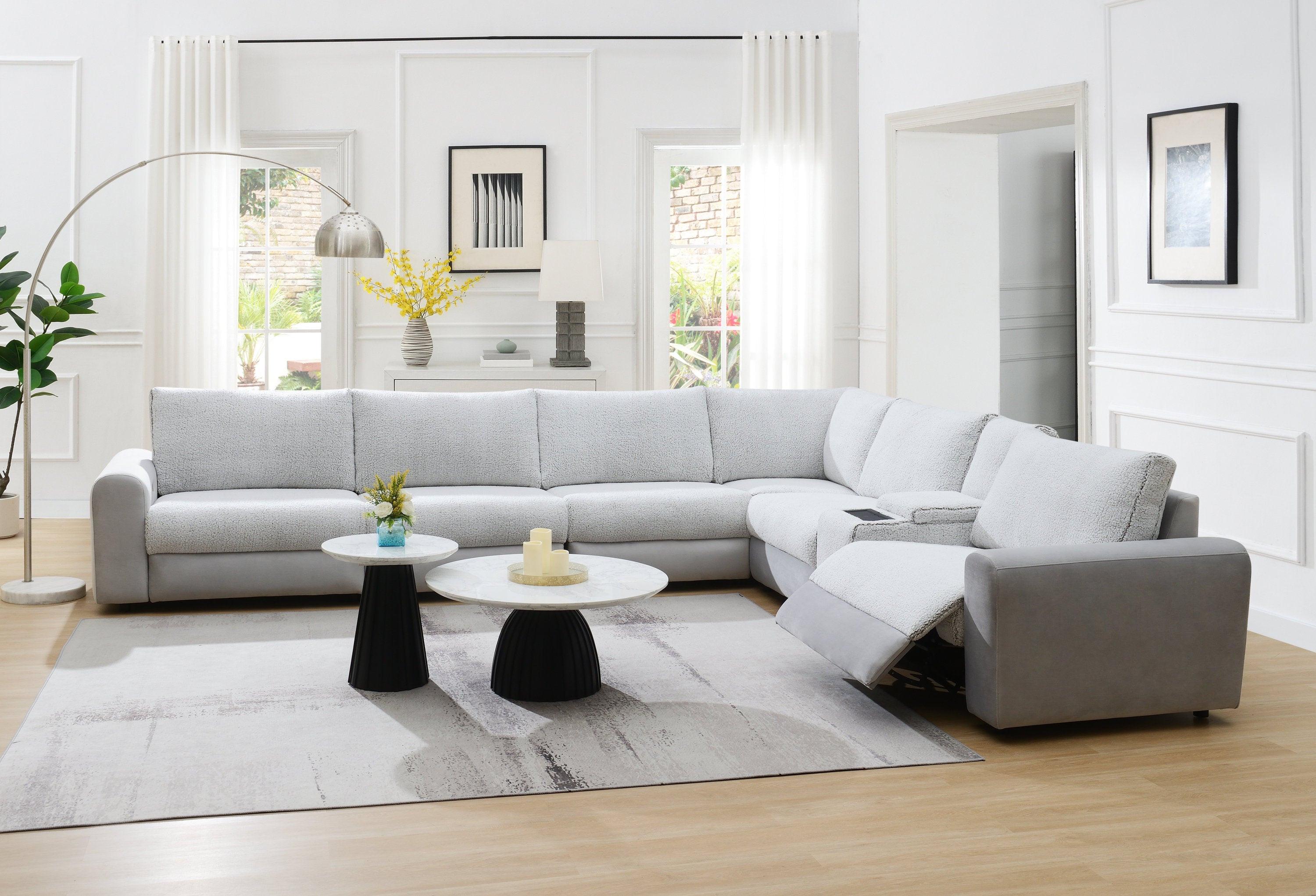 Tarrance Gray Power Recliner Sectional with Multifunction.