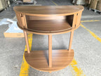 Half-Moon Console Table - Walnut for Entryway & Living Room.