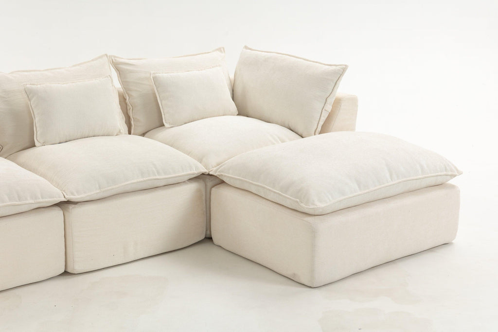 Oversized Modular Sectional Sofa with Wide & Deep Seat.