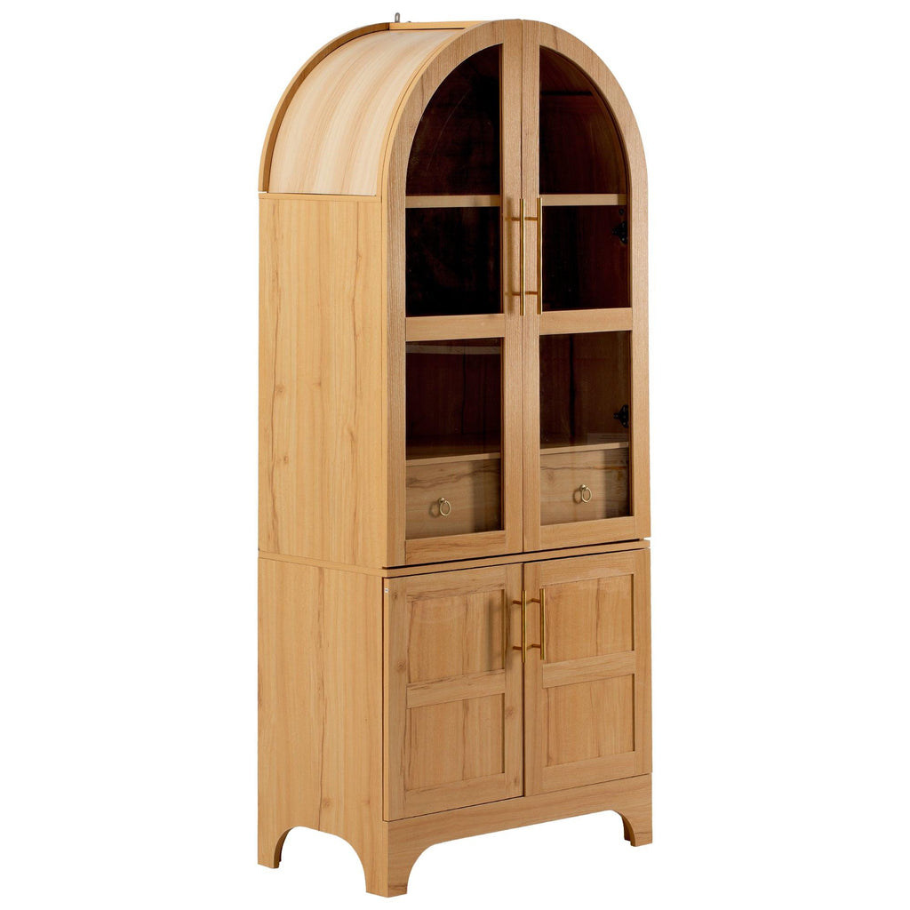 K&K Arched Kitchen Pantry Cabinet for Storage & Organization.