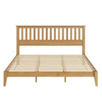 Malinda Mission Style King Panel Bed with Wood Construction.