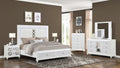 Abigale 5-Piece White Wood King Bedroom Set with LED Lighting