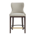 Blair Stone Leatherette Counter Stool with Beech Wood Legs