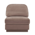 Celena Armless Chenille Accent Chair in Rose Dust