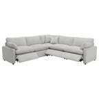 Hollander Grey 5-Piece Modular Power Reclining Sectional.