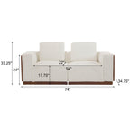 CHITA Modular Sectional Sofa 2-Seater in Beige.