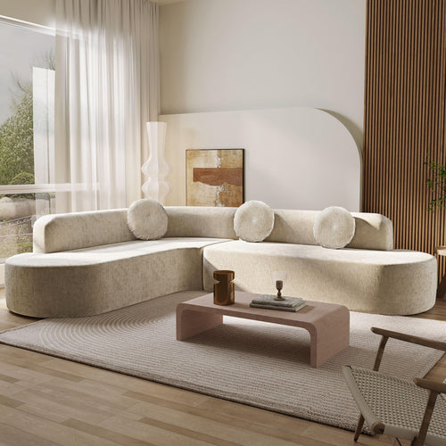 Extra Large Sectional Sofa - Elegant Design with Cushions.