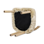 Genuine Sheepskin Dining Chair with Split Back Design.