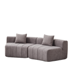 Curved Sectional Sofa with 2 Pillows for Any Space.