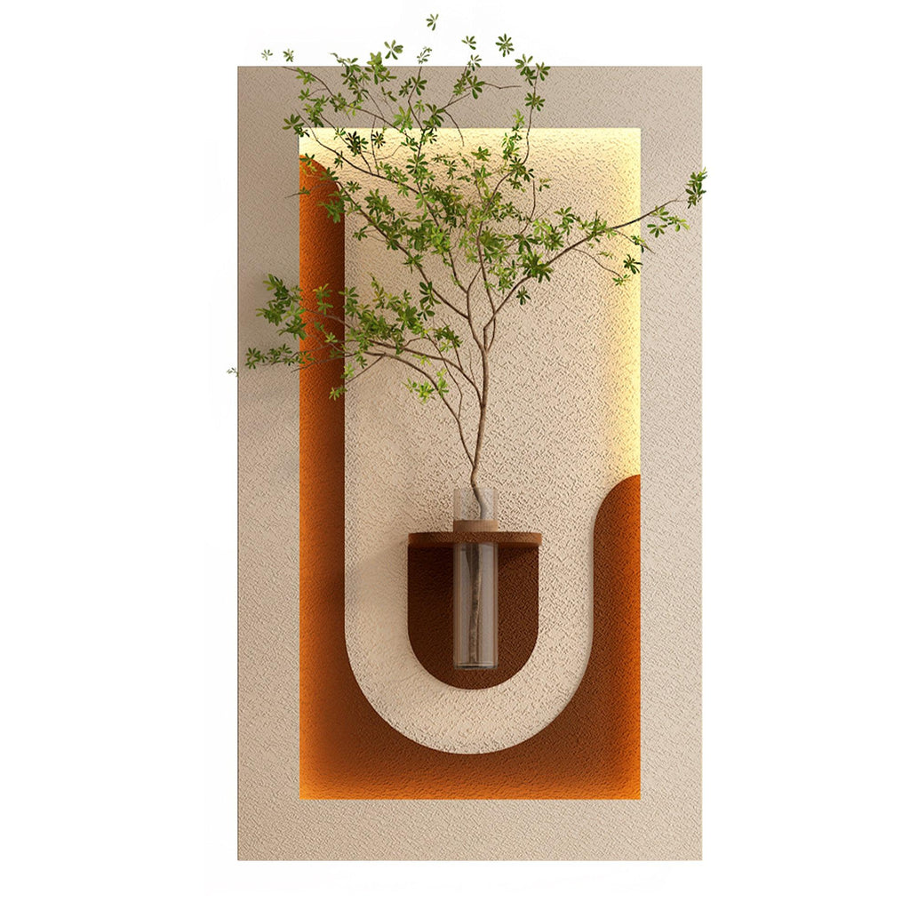 LED Wall Decor with 3-Color LED and Plants.